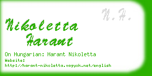 nikoletta harant business card